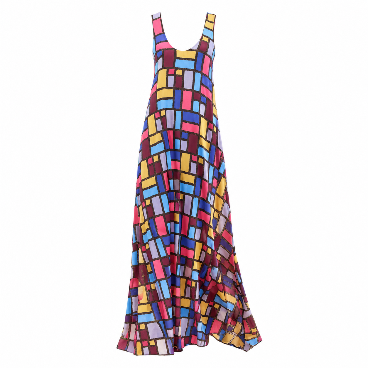 Women's Geometric Print Sleeveless Maxi Dress - Image 5
