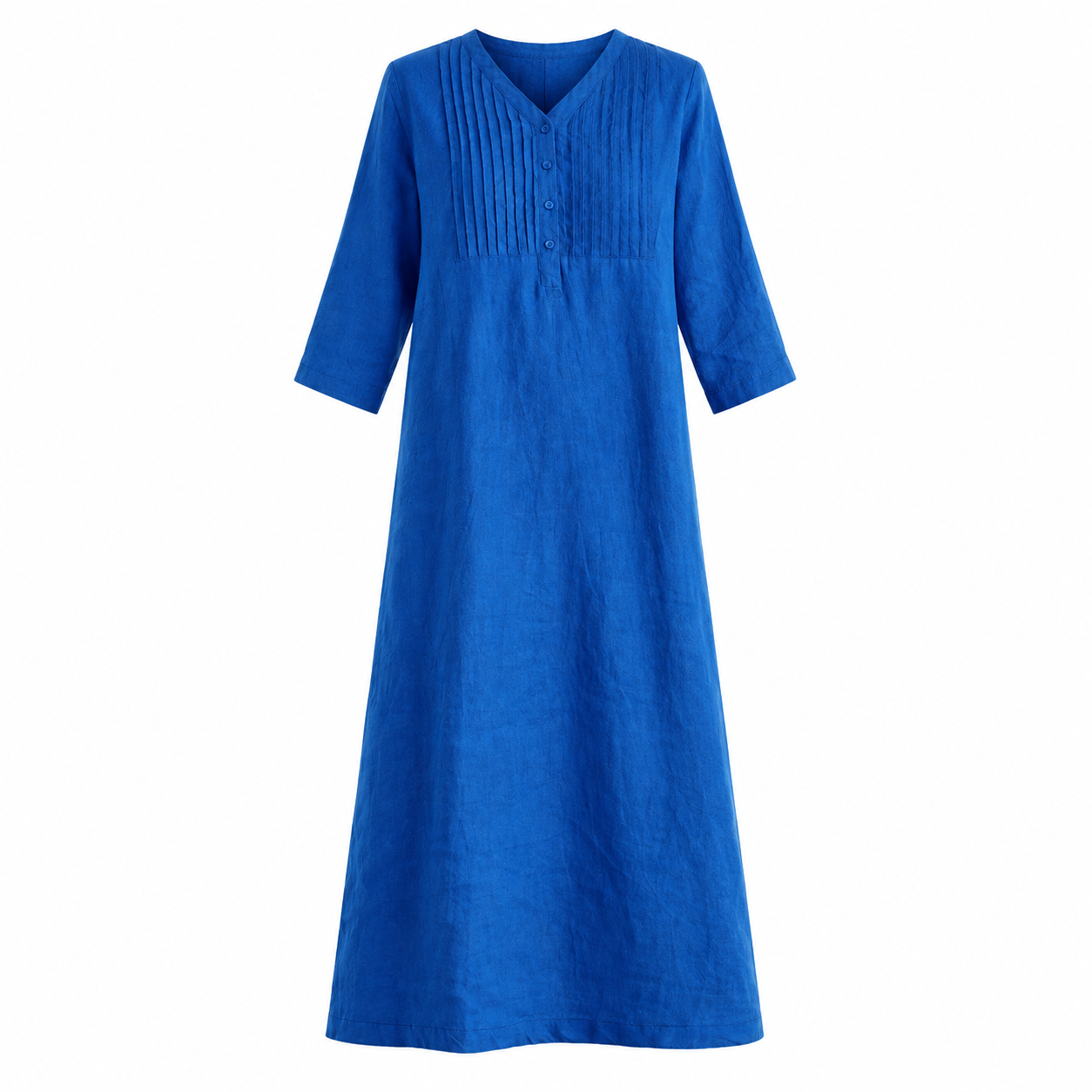 V-Neck Pintuck Long Dress - Image 6